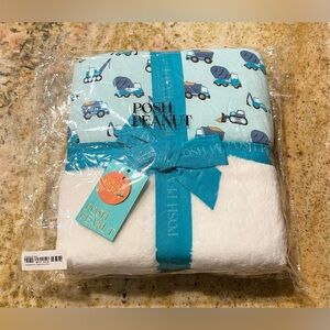 NIB/NWT RARE POSH PEANUT LIMITED EDITION CONSTRUCTION CARS BLANKET